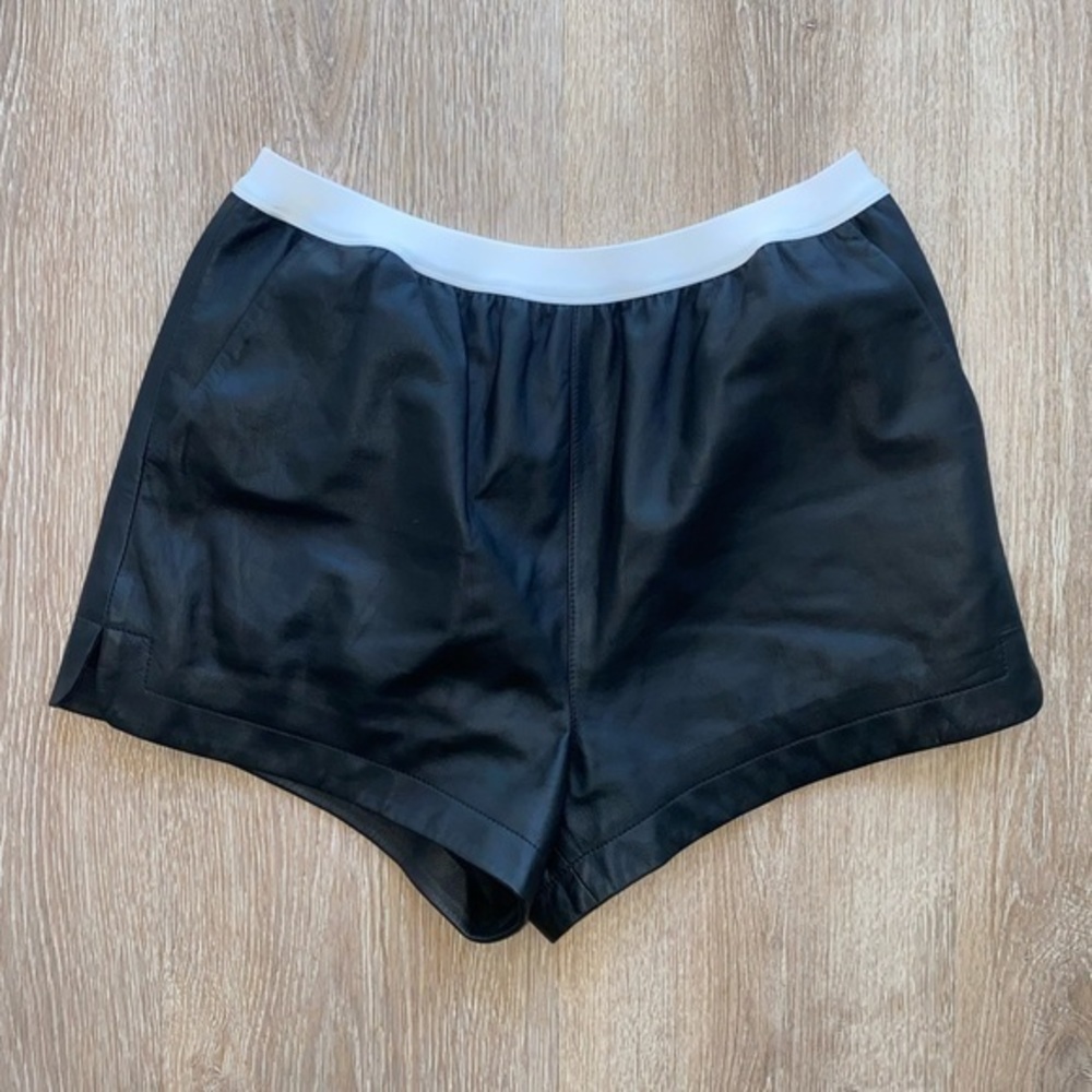 T by Alexander Wang 100% lamb leather shorts